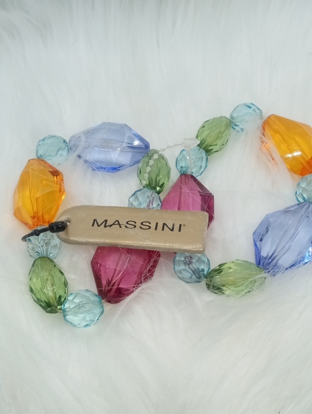FACETED ACRYLIC BEADED BRACELTS/2 BUNDLE